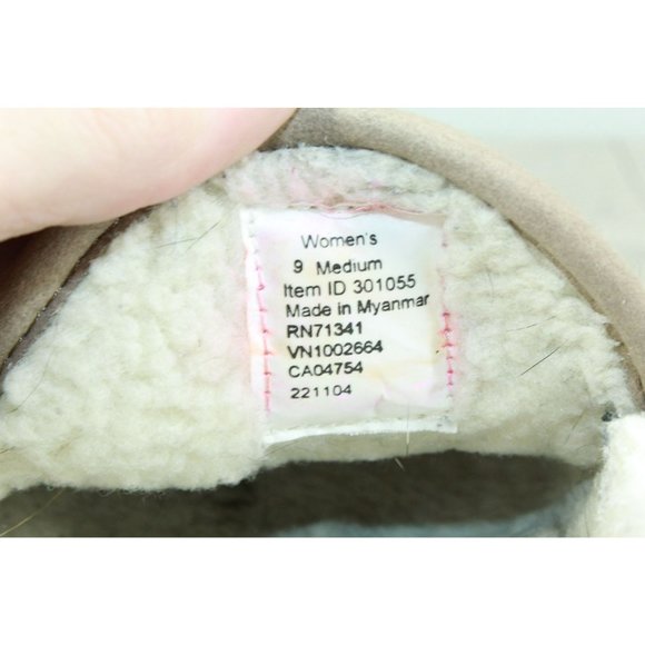 LL Bean Gray Suede Wicked Good Mountain Moccasins Slippers Size 9 M - Picture 8 of 9